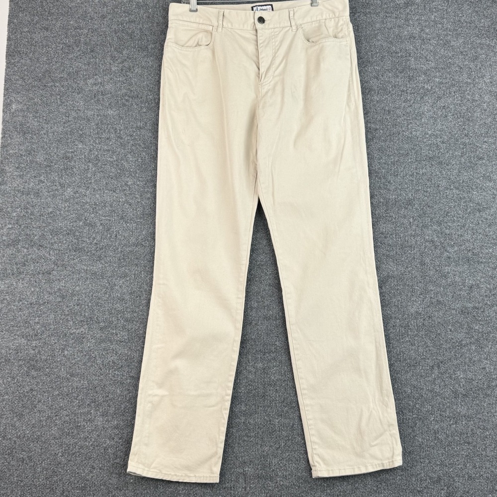 Johnnie-O West Coast Prep Pants Mens 34x34 Beige Chinos Stretch Casual Golf